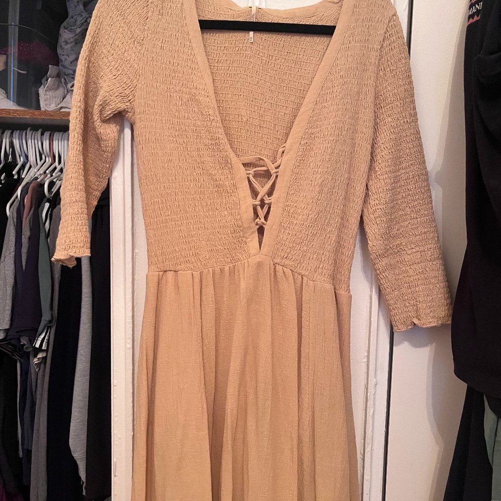 Free People Perfect Solution Maxi Dress - Size M Beige